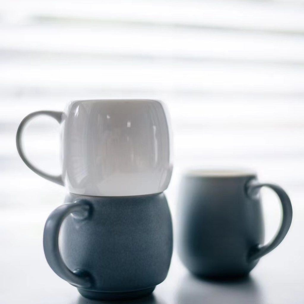 Barrel Stacking Mug - Matte Beige