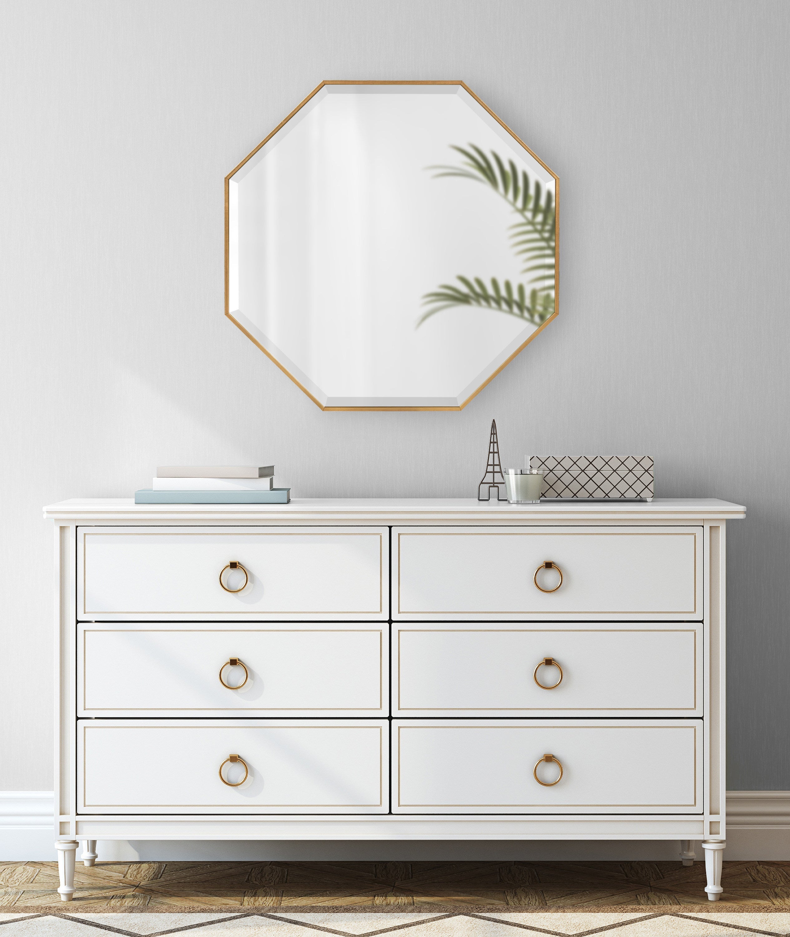 Framed Octagon Wall Mirror