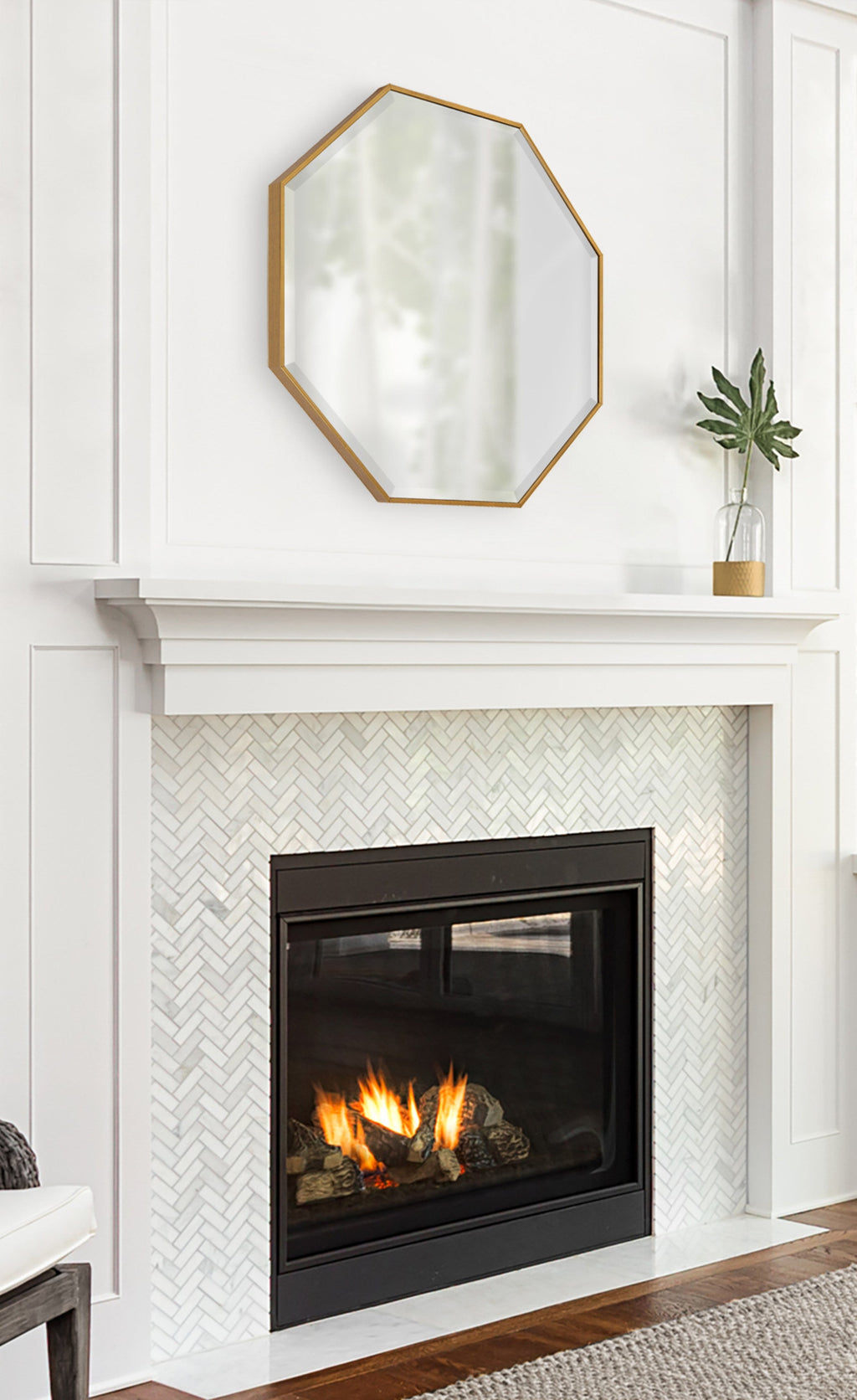 Framed Octagon Wall Mirror