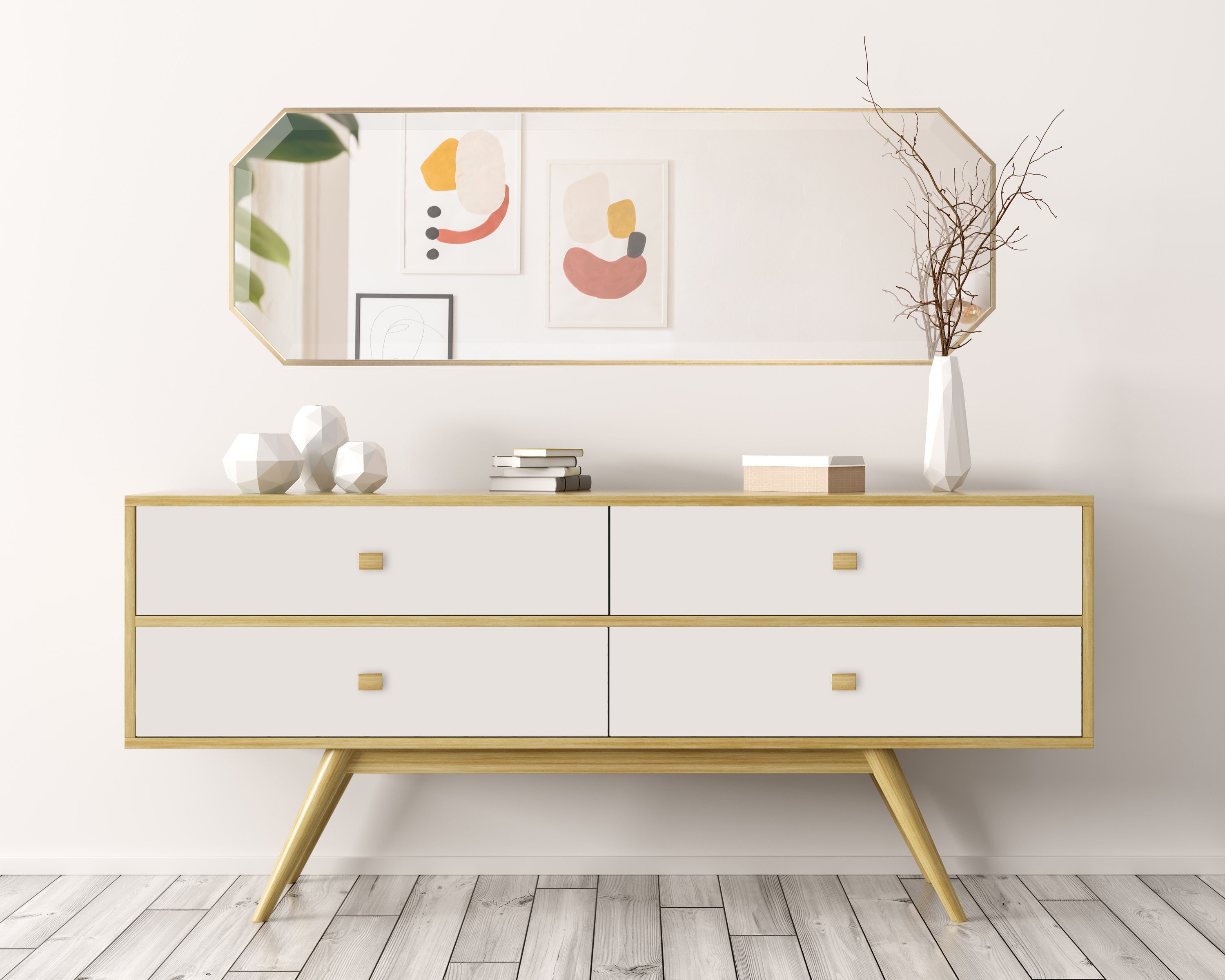 Octagon Framed Wall Mirror