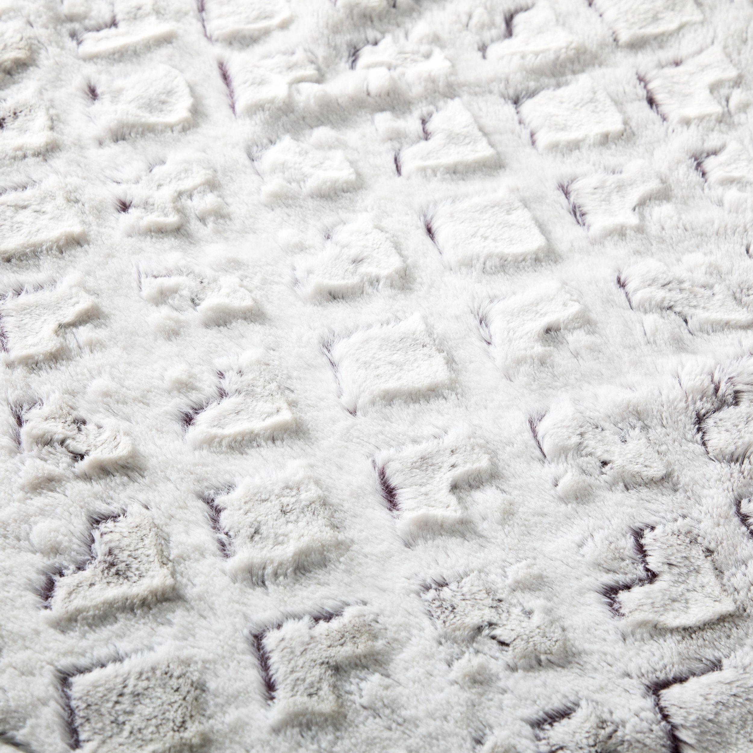 Milky White Faux Fur Sherpa Throw Blanket