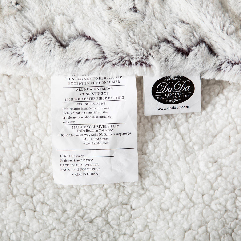 Milky White Faux Fur Sherpa Throw Blanket