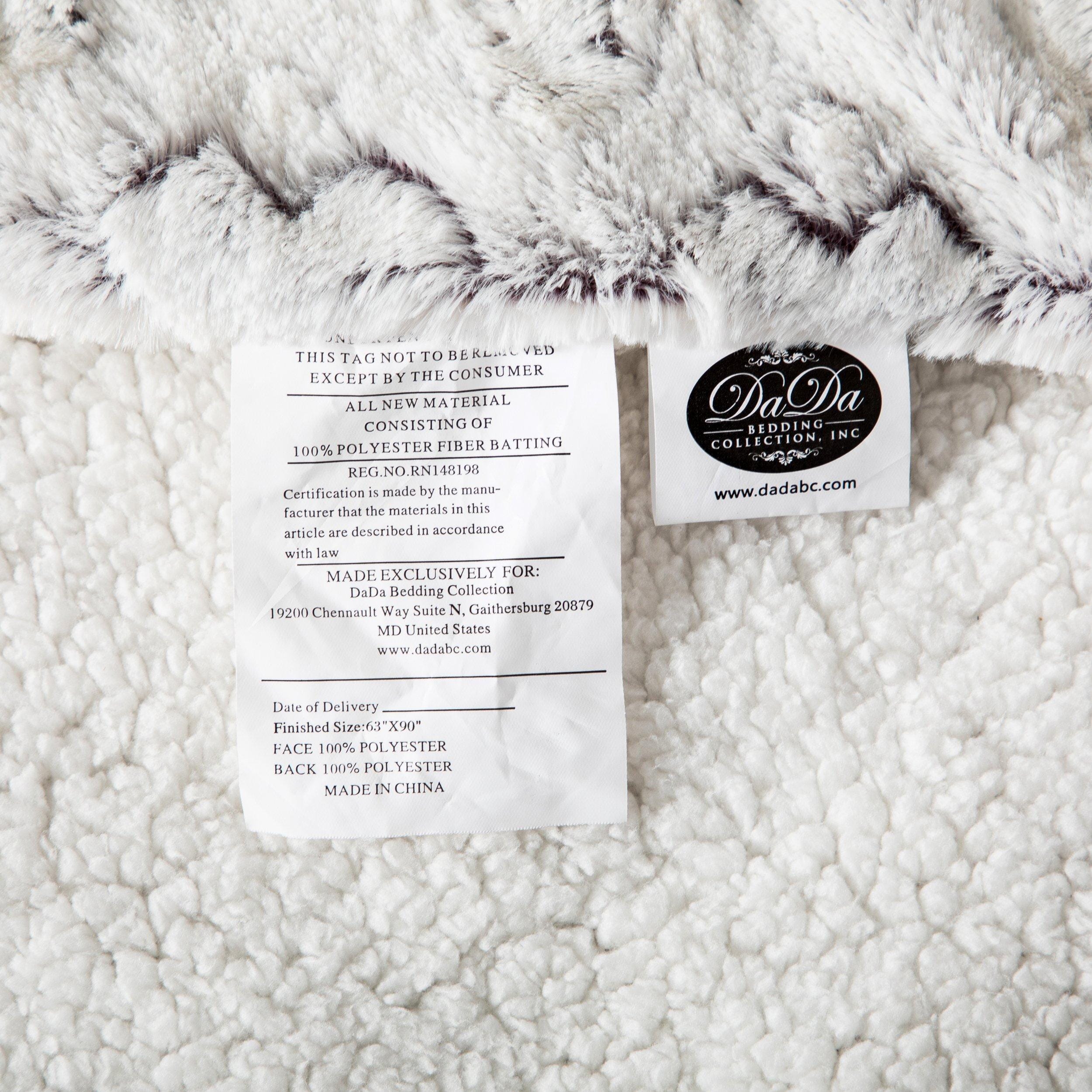 Milky White Faux Fur Sherpa Throw Blanket