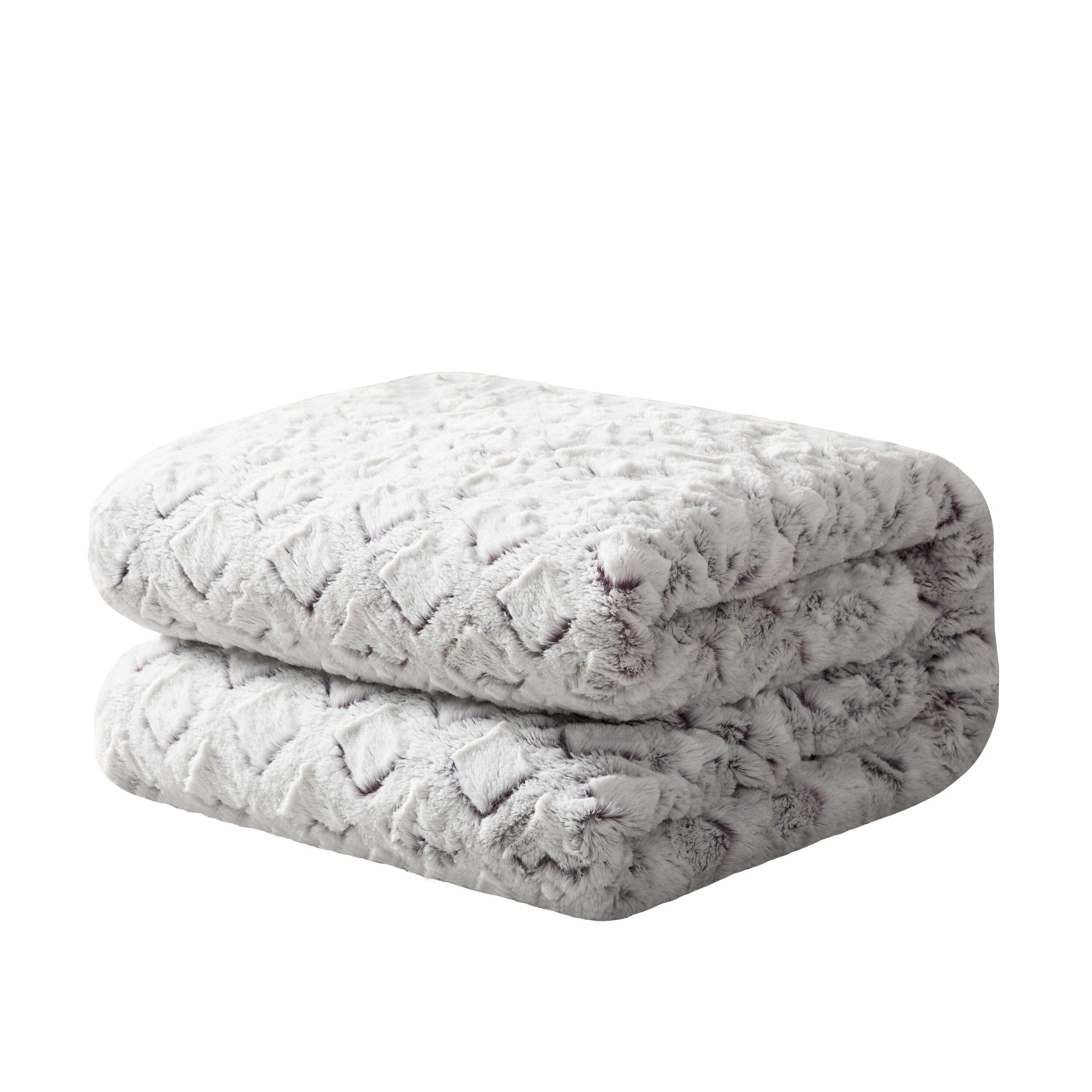 Milky White Faux Fur Sherpa Throw Blanket