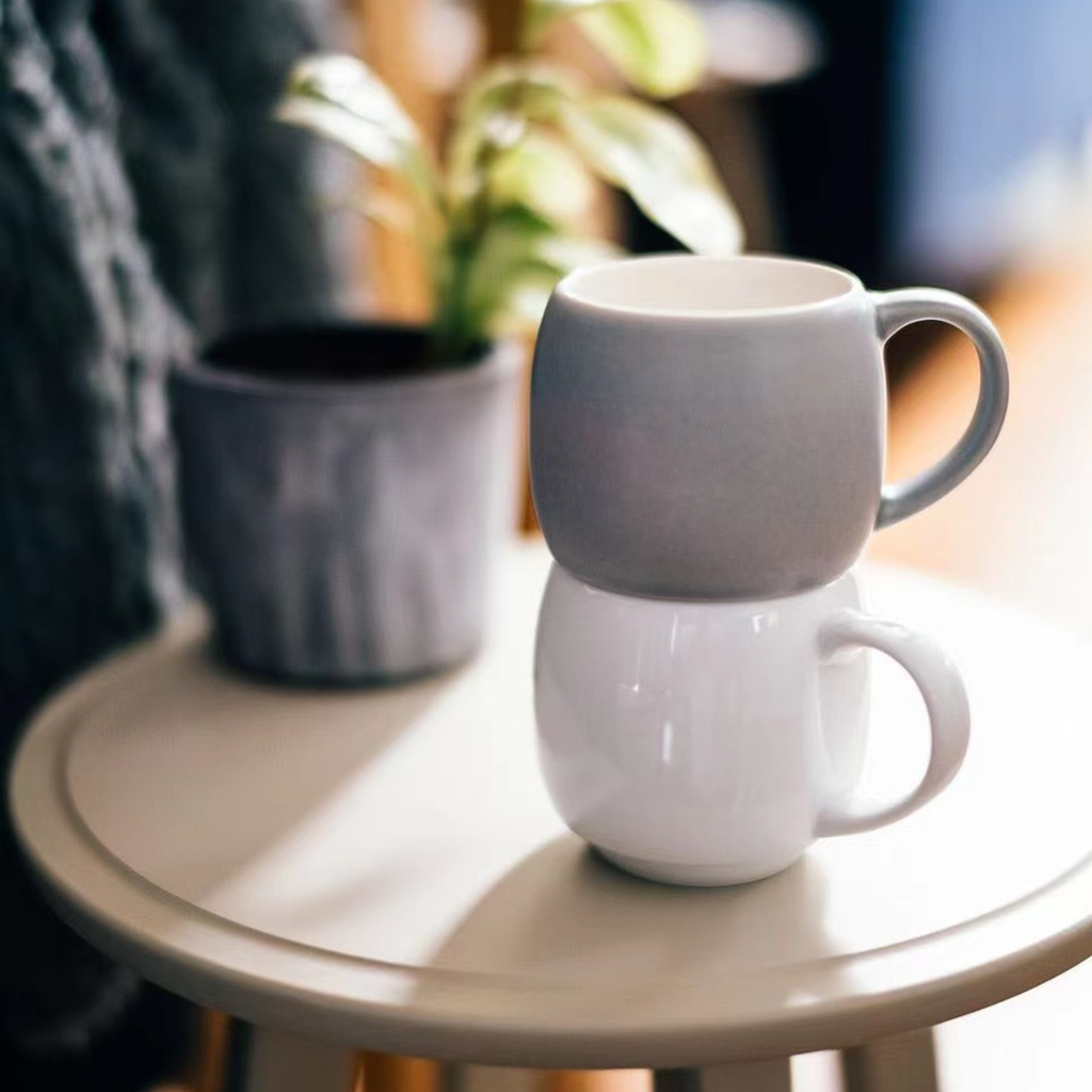 Barrel Stacking Mug - Matte Beige