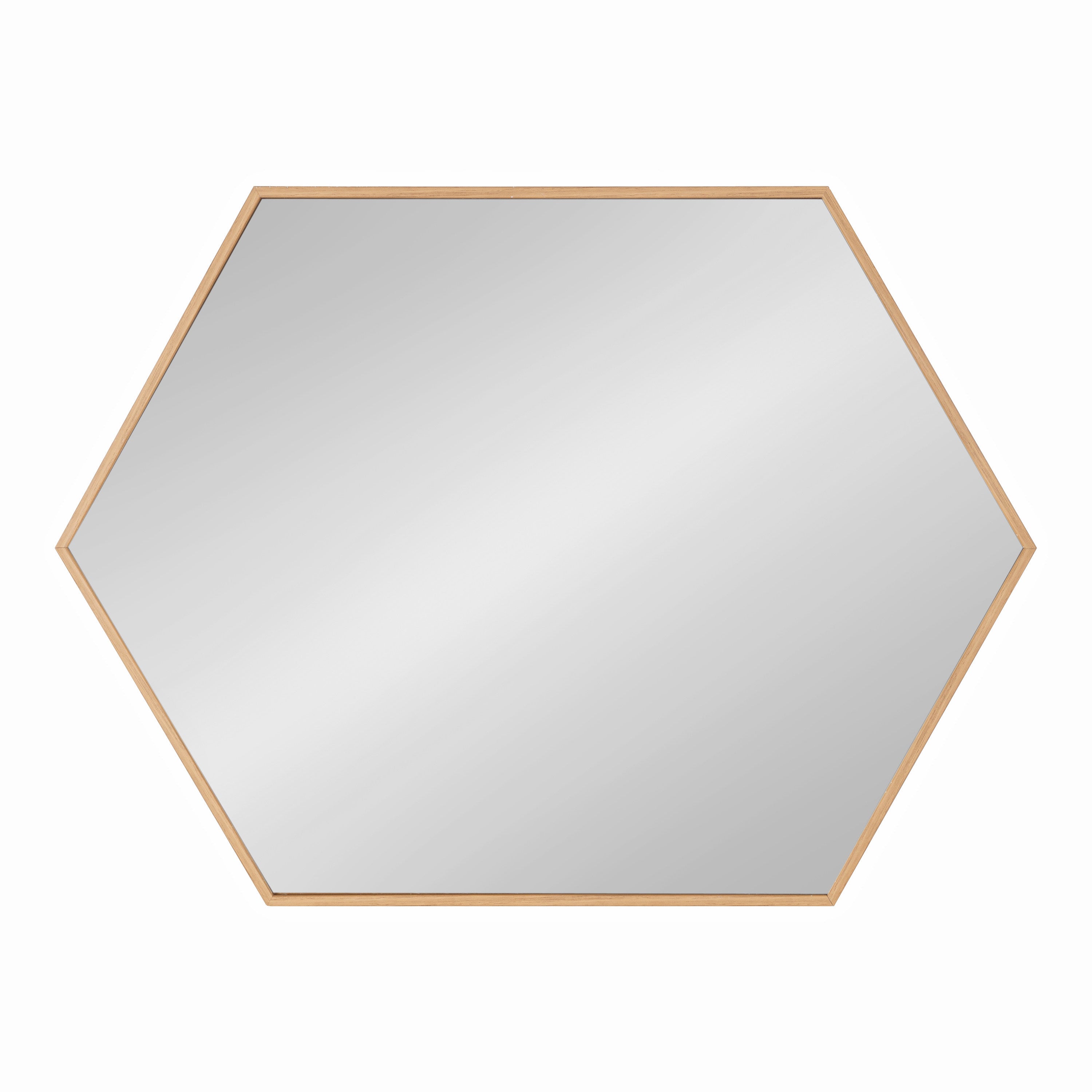 Framed Hexagon Wall Mirror