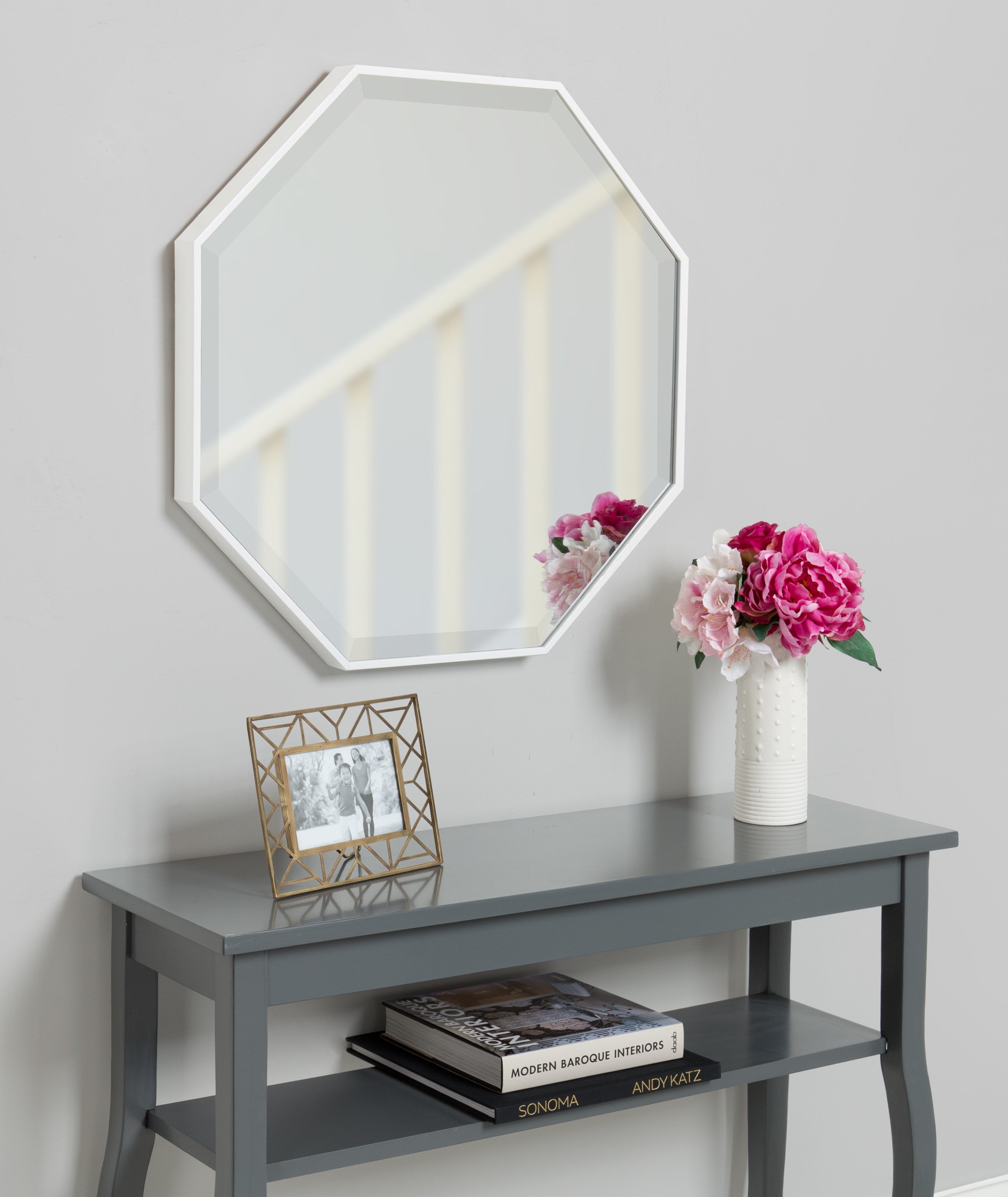 Framed Octagon Wall Mirror