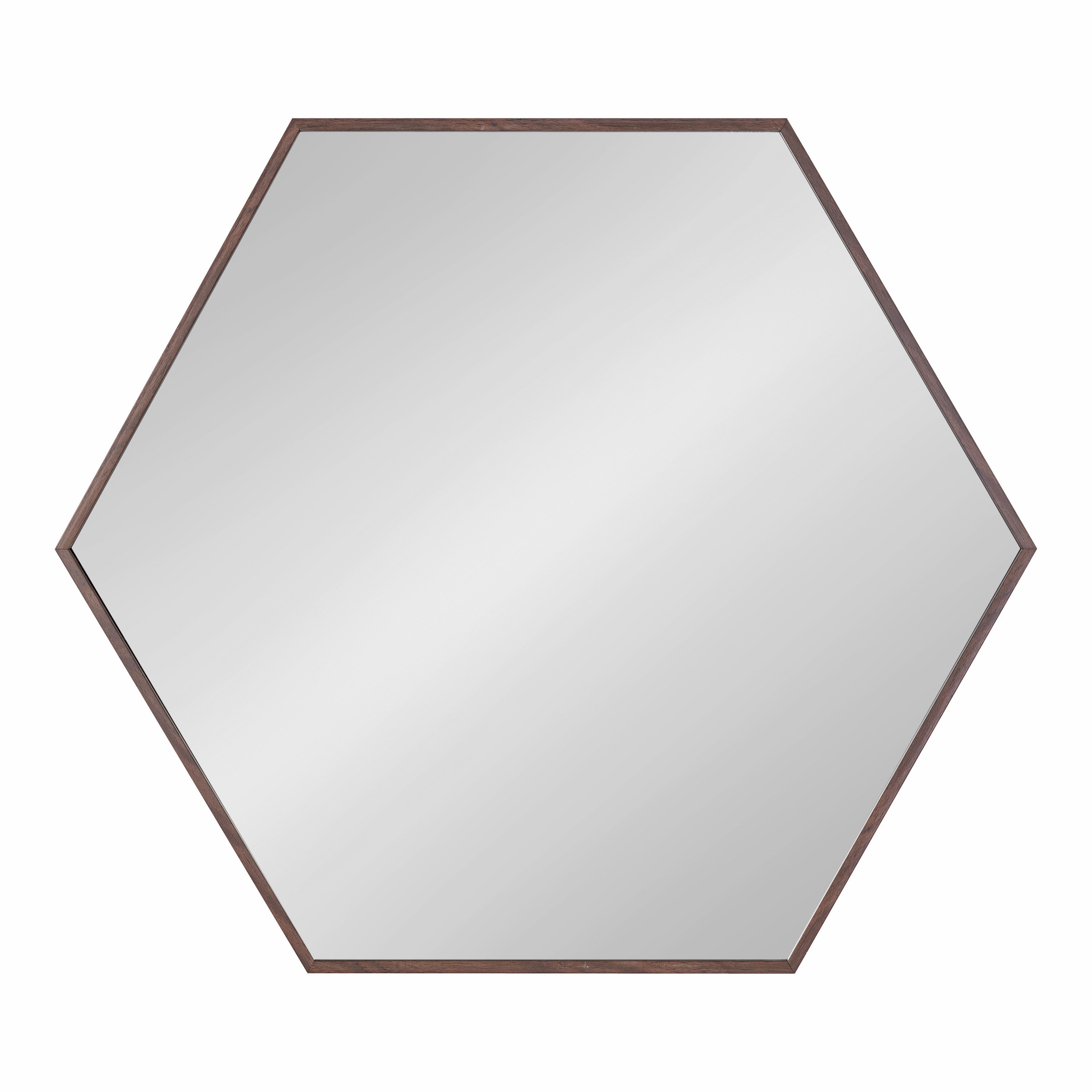Framed Hexagon Wall Mirror