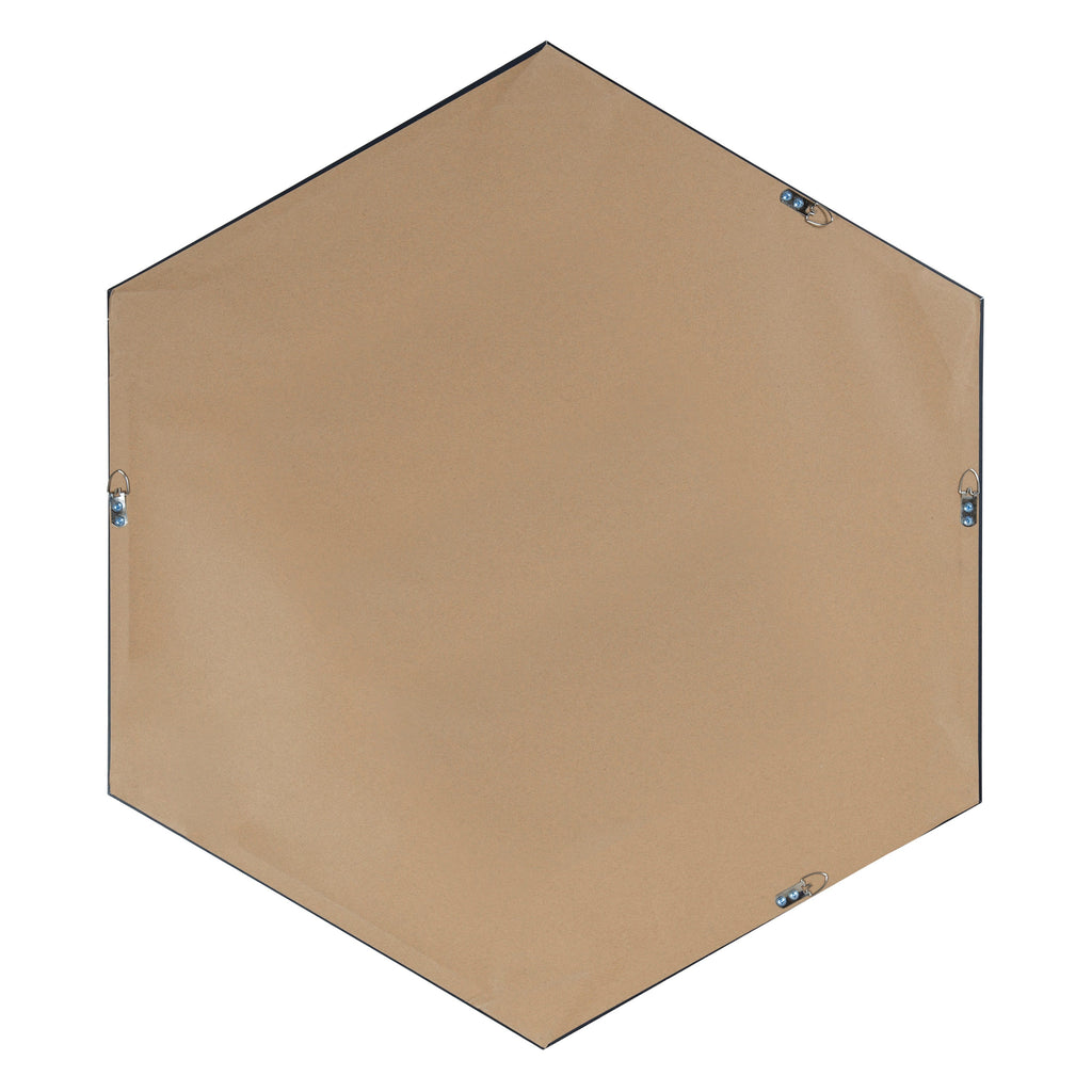 Framed Hexagon Wall Mirror