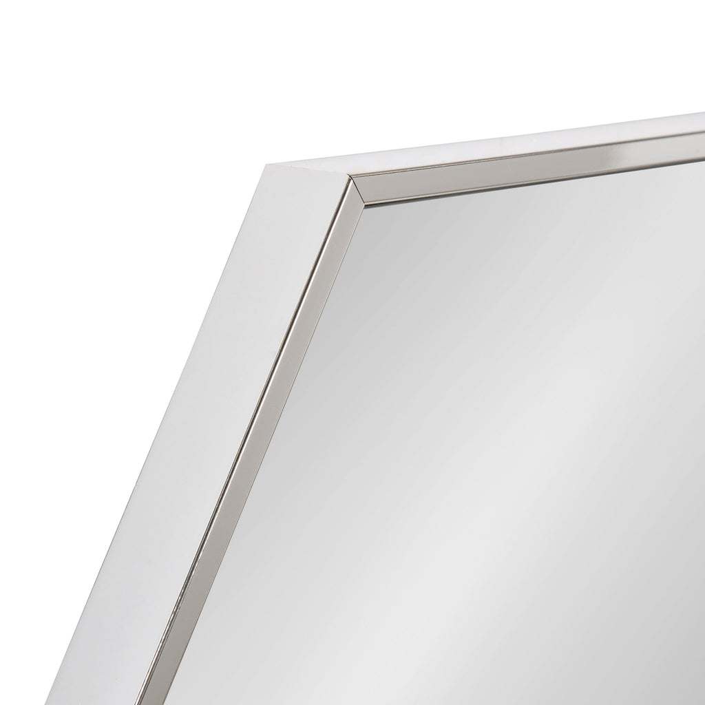 Framed Hexagon Wall Mirror