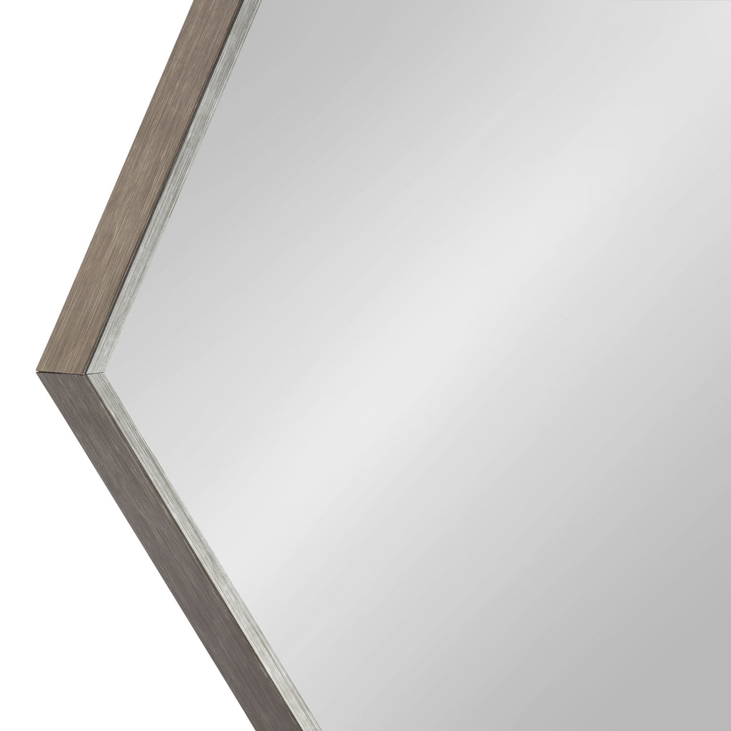 Framed Hexagon Wall Mirror